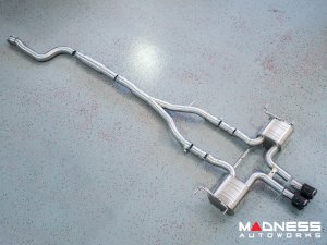 Jaguar F-TYPE Performance Exhaust System - MADNESS - 2.0L Turbo - Center Exit - Forged Carbon Fiber Exhaust Tips